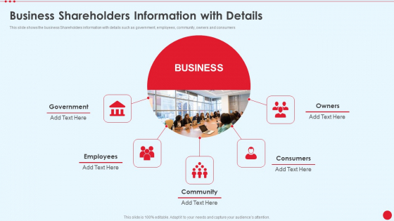 Business Shareholders Information With Details Stakeholder Capitalism For Long Term Value Addition Template PDF Business Shareholders Information With Details Stakeholder Capitalism For Long Term Value Addition Template PDF