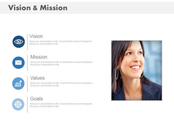 Business Slide For Vision Mission Goal And Values Powerpoint Slides Business Slide For Vision Mission Goal And Values Powerpoint Slides