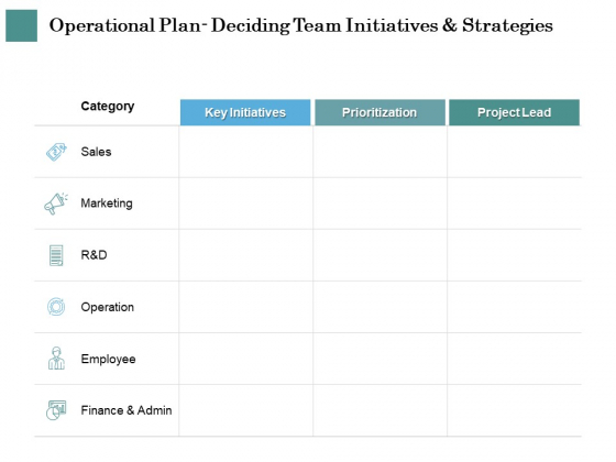 Business Strategies Operational Plan Deciding Team Initiatives And Strategies Ppt Infographic Template Outfit PDF Business Strategies Operational Plan Deciding Team Initiatives And Strategies Ppt Infographic Template Outfit PDF