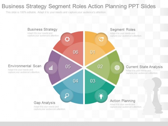 Business Strategy Segment Roles Action Planning Ppt Slides