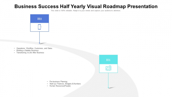 Business Success Half Yearly Visual Roadmap Presentation Rules