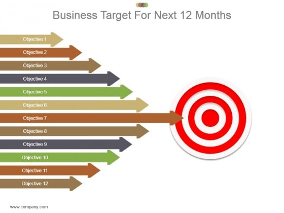 Business Target For Next 12 Months Powerpoint Graphics