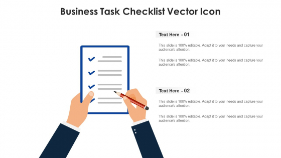 Business Task Checklist Vector Icon Template PDF