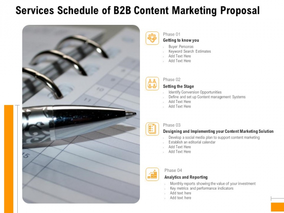 Business To Business Advertising Services Schedule Of B2B Content Marketing Proposal Introduction PDF Business To Business Advertising Services Schedule Of B2B Content Marketing Proposal Introduction PDF