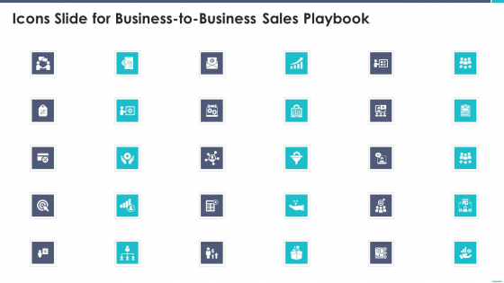 Business To Business Sales Playbook Icons Slide For Business To Business Sales Playbook Clipart PDF