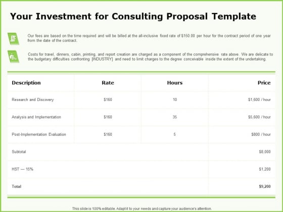 Business Your Investment For Consulting Proposal Template Ppt Outline Examples PDF Business Your Investment For Consulting Proposal Template Ppt Outline Examples PDF