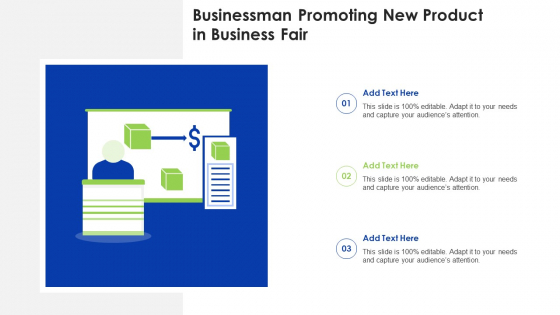 Businessman Promoting New Product In Business Fair Brochure PDF Businessman Promoting New Product In Business Fair Brochure PDF