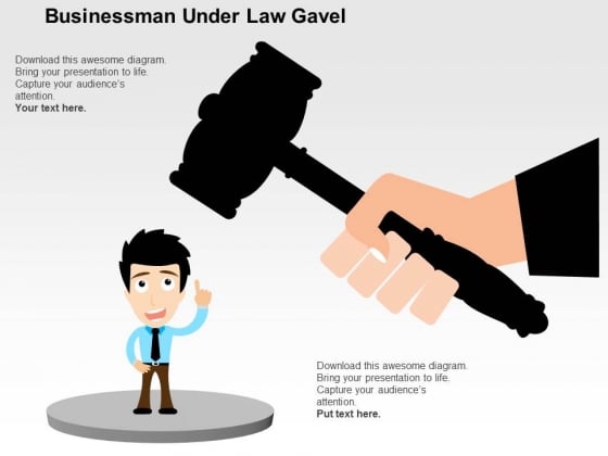 Businessman Under Law Gavel Powerpoint Templates Businessman Under Law Gavel Powerpoint Templates