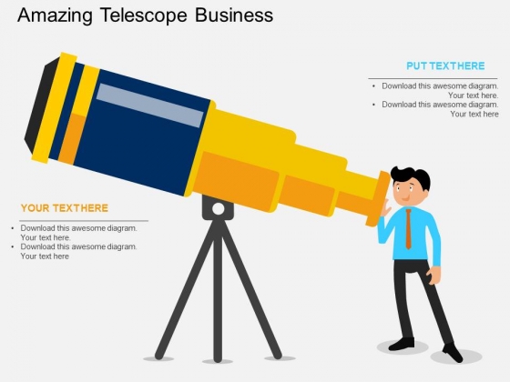 Businessman With Telescope For Future Vision Powerpoint Templates Businessman With Telescope For Future Vision Powerpoint Templates