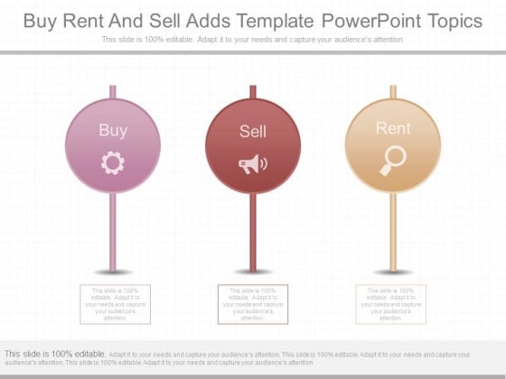 Buy Rent And Sell Adds Template Powerpoint Topics