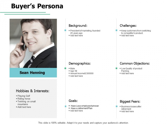 Buyer Persona Demographics Ppt PowerPoint Presentation Portfolio Styles