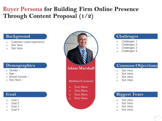 Buyer Persona For Building Firm Online Presence Through Content Proposal Demographics Ppt PowerPoint Presentation Show Buyer Persona For Building Firm Online Presence Through Content Proposal Demographics Ppt PowerPoint Presentation Show