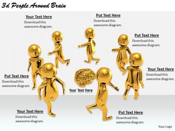 Basic Marketing Concepts 3d People Around Brain Business Basic Marketing Concepts 3d People Around Brain Business