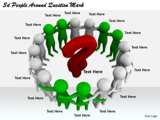 Basic Marketing Concepts 3d People Around Question Business