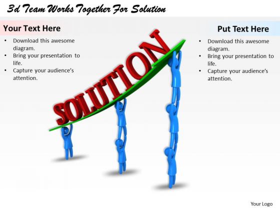 Basic Marketing Concepts 3d Team Works Together For Solution Business Basic Marketing Concepts 3d Team Works Together For Solution Business