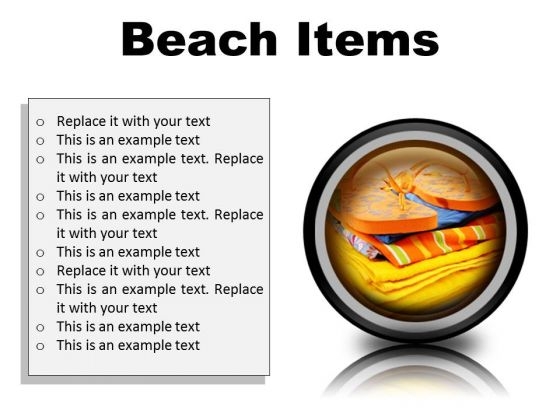 Beach Items01 Holidays PowerPoint Presentation Slides Cc Beach Items01 Holidays PowerPoint Presentation Slides Cc