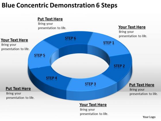 Blue Concentric Demonstration 6 Steps Writing Simple Business Plan PowerPoint Slides Blue Concentric Demonstration 6 Steps Writing Simple Business Plan PowerPoint Slides