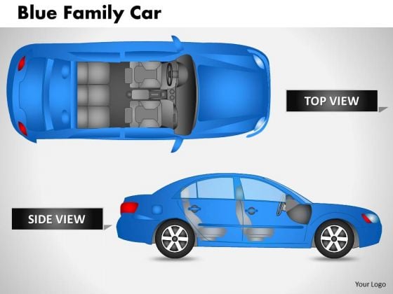 Blue Family Car Top View PowerPoint Slides And Ppt Diagram Templates Blue Family Car Top View PowerPoint Slides And Ppt Diagram Templates