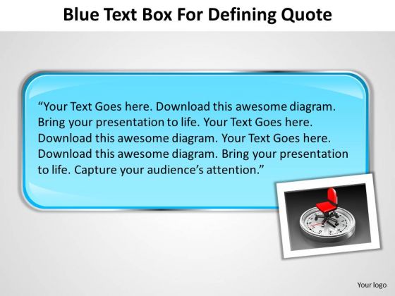 Blue Text Box For Defining Quote Radial Chart PowerPoint Templates Blue Text Box For Defining Quote Radial Chart PowerPoint Templates