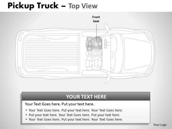 Board Pickup Brown Truck Top View PowerPoint Slides And Ppt Diagram Templates