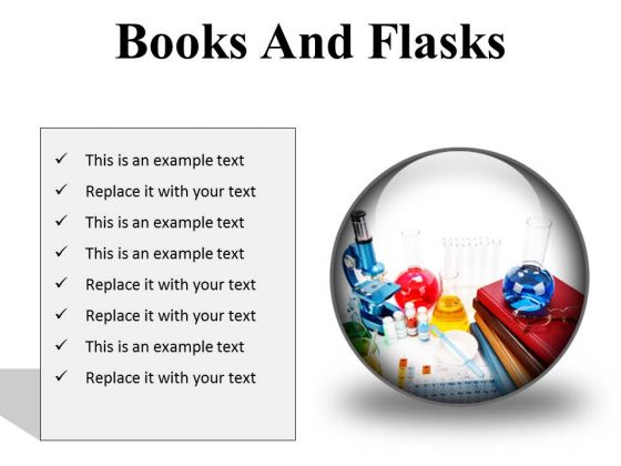 Books And Flasks Science PowerPoint Presentation Slides C