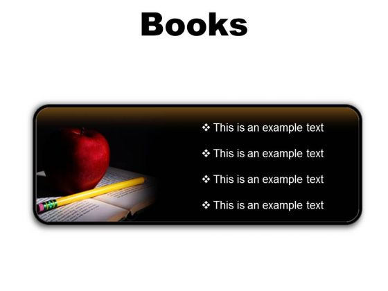 Books Education PowerPoint Presentation Slides R