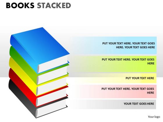Books Stacked PowerPoint Slides And Ppt Diagram Templates