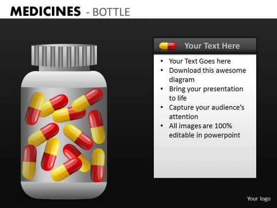bottle of pills powerpoint templates editable pills ppt slides