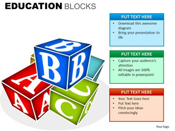 Building Blocks With Alphabets PowerPoint Clipart Slides Building Blocks With Alphabets PowerPoint Clipart Slides