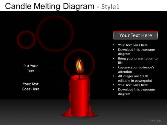 Burning Candle PowerPoint Templates