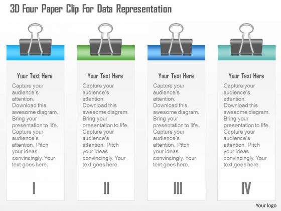 Busines Diagram 3d Four Paper Clip For Data Representation Presentation Template Busines Diagram 3d Four Paper Clip For Data Representation Presentation Template