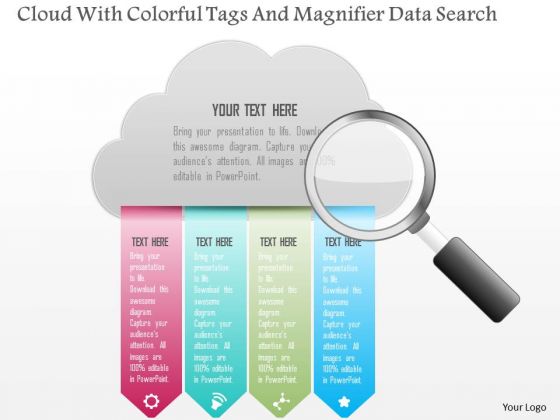 Busines Diagram Cloud With Colorful Tags And Magnifier Data Search Presentation Template Busines Diagram Cloud With Colorful Tags And Magnifier Data Search Presentation Template
