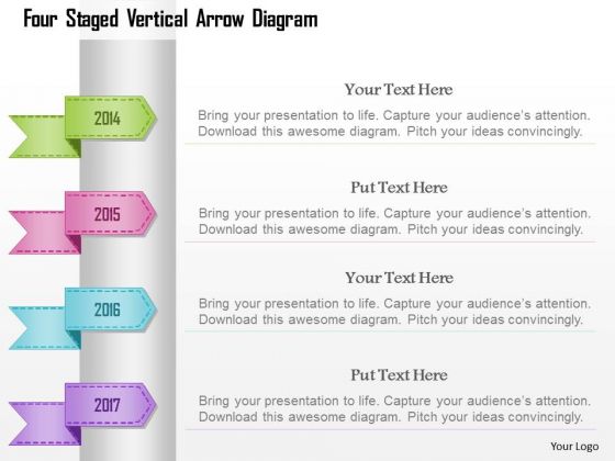 Busines Diagram Four Staged Vertical Arrow Diagram Presentation Template Busines Diagram Four Staged Vertical Arrow Diagram Presentation Template