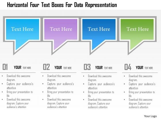 Busines Diagram Horizontal Four Text Boxes For Data Representation Presentation Template Busines Diagram Horizontal Four Text Boxes For Data Representation Presentation Template
