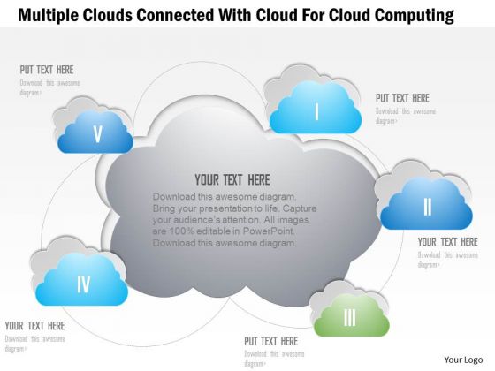 Busines Diagram Multiple Clouds Connected With Cloud For Cloud Computing Ppt Template Busines Diagram Multiple Clouds Connected With Cloud For Cloud Computing Ppt Template