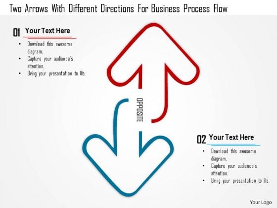 Busines Diagram Two Arrows With Different Directions For Business Process Flow Ppt Template Busines Diagram Two Arrows With Different Directions For Business Process Flow Ppt Template