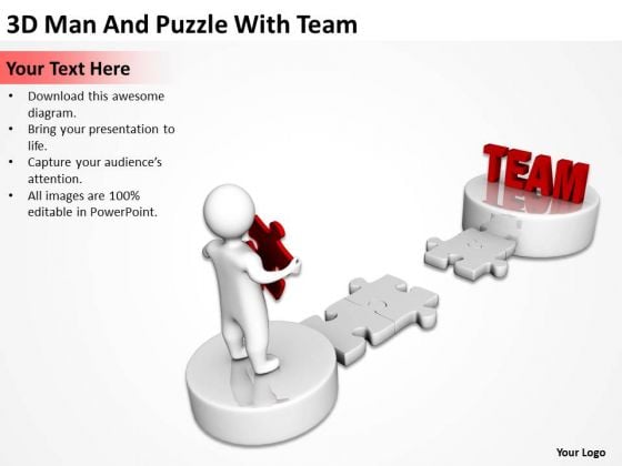 Business Activity Diagram 3d Man And Puzzle With Team PowerPoint Slides Business Activity Diagram 3d Man And Puzzle With Team PowerPoint Slides