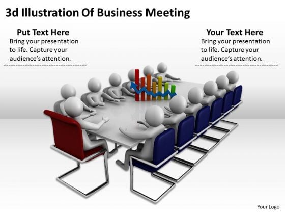 Business And Strategy 3d Illustration Of Meeting Basic Concepts