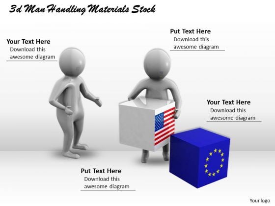 Business And Strategy 3d Men Handling Materials Stock Concept Statement