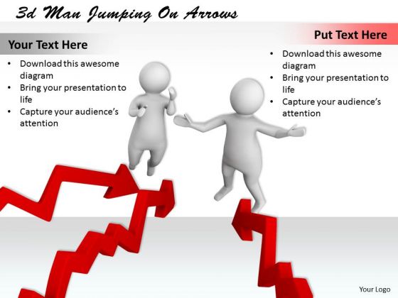 Business And Strategy 3d Men Jumping On Arrows Concept Statement Business And Strategy 3d Men Jumping On Arrows Concept Statement