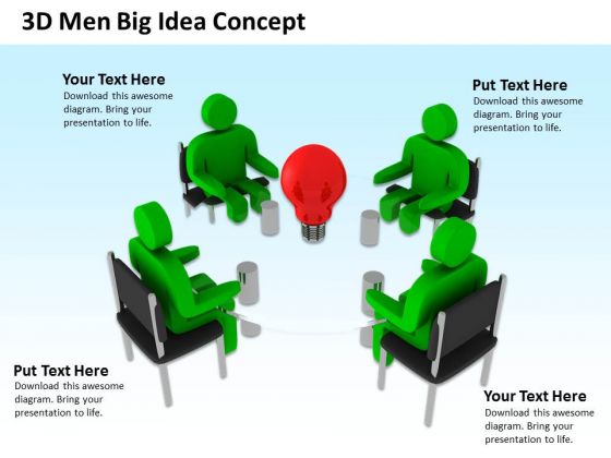 Business Case Diagram 3d Men Big Idea Concept PowerPoint Slides Business Case Diagram 3d Men Big Idea Concept PowerPoint Slides