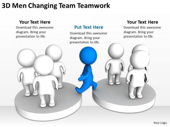 business charts examples 3d men changing team teamwork powerpoint examples of teamwork