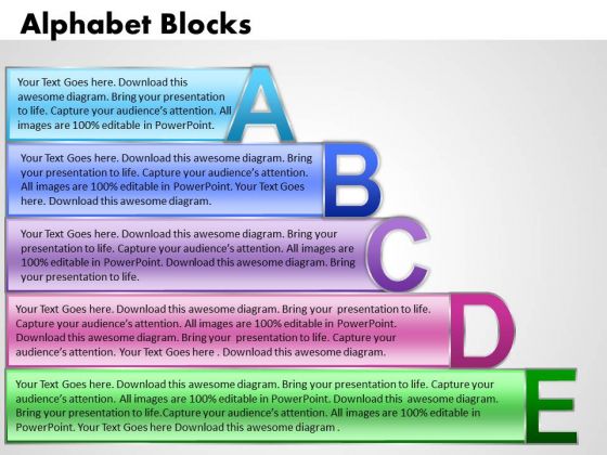 Business Charts PowerPoint Templates Alphabet Blocks Abcde With Textboxes Business Charts PowerPoint Templates Alphabet Blocks Abcde With Textboxes