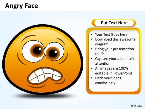 Business Charts PowerPoint Templates Emoticon Showing Angry Face Sales