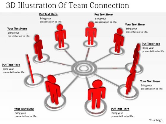 Business Concepts 3d Illustration Of Team Connection Statement