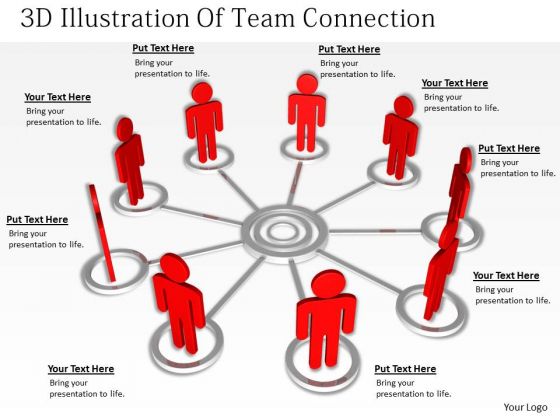 Business Concepts 3d Illustration Of Team Connection Statement Business Concepts 3d Illustration Of Team Connection Statement