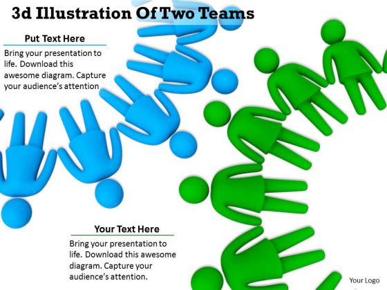Business Concepts 3d Illustration Of Two Teams Character Modeling Business Concepts 3d Illustration Of Two Teams Character Modeling