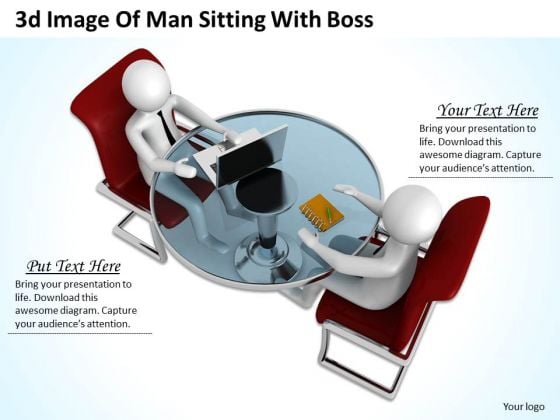 Business Concepts 3d Image Of Man Sitting With Boss Character Modeling Business Concepts 3d Image Of Man Sitting With Boss Character Modeling