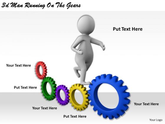 Business Concepts 3d Man Running The Gears Character Models Business Concepts 3d Man Running The Gears Character Models