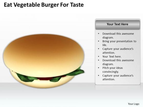 Business Concepts Eat Vegetable Burger For Taste Success Images Business Concepts Eat Vegetable Burger For Taste Success Images